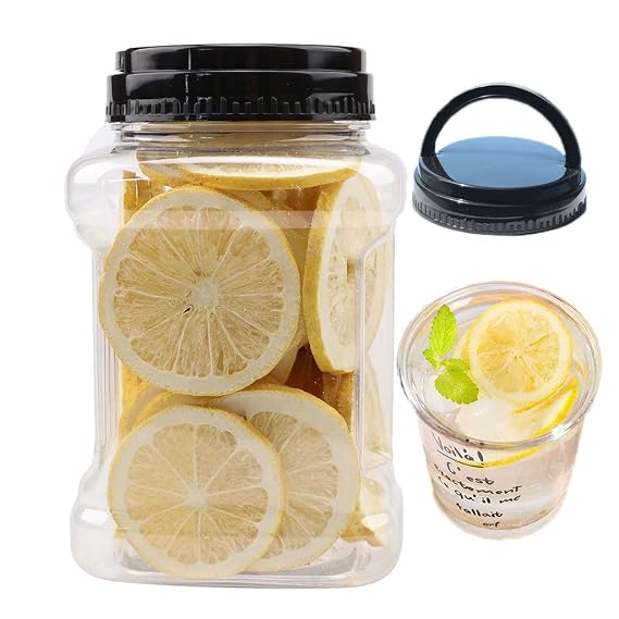 HanNainai Freeze Dried Lemon Slices 2.6oz(75g) - Premium Quality, 100% Natural, Ideal for Drinks & Cooking
