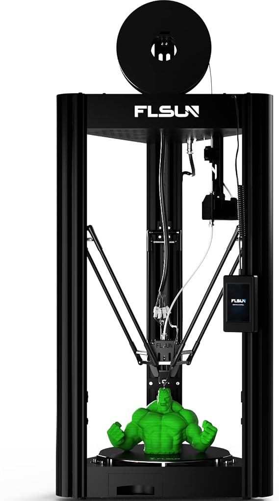 Flsun Super Racer 3D Printer Upgrade 200 mm/s High Speed 2800 + mm/s2, flsun sr Upgrade Delta 3D Printers with Direct Drive Extruder and Auto Leveling Size 260 x 330 mm (flsun sr)