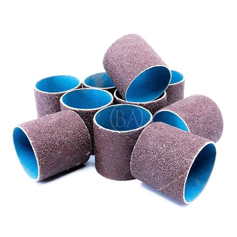 Benchmark Abrasives 2" x 2" Aluminum Oxide Sanding Bands, Spiral Bands Rotary Sander Attachment for Drill & Die Grinder, Metal Polishing, Sanders for Woodworking - Sander Tool (10 Pack), 80 Grit