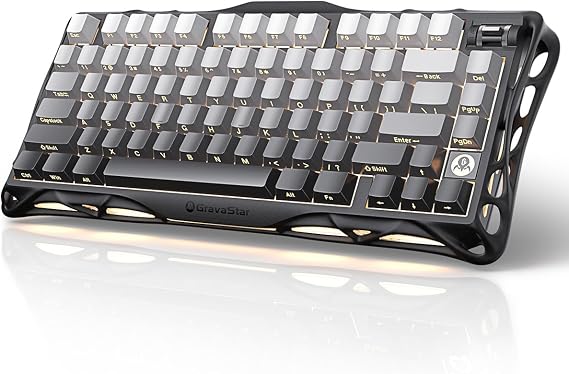 GravaStar Mercury K1 75% Wireless Mechanical Gaming Keyboard RGB Backlit