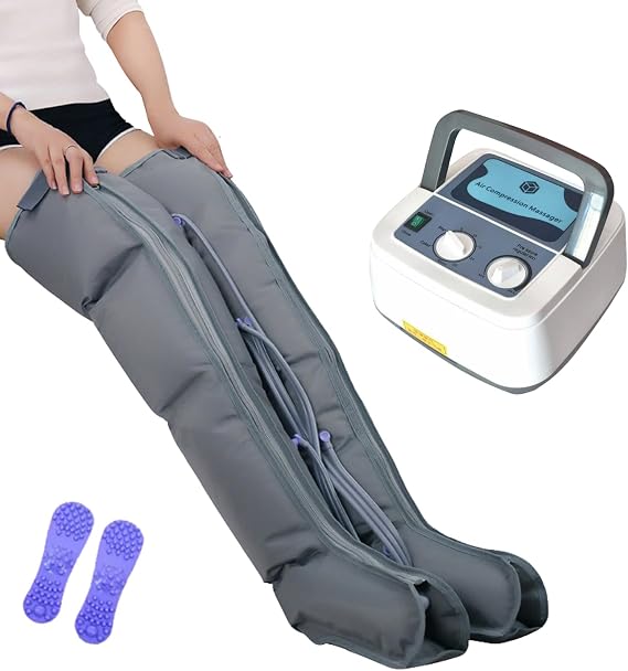 Pressotherapy Boots for Leg, Pressotherapy and Lymphatic Drainage Leg Air Compression Massager,Timed and Adjustable Pressure