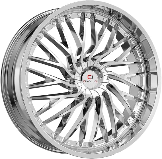 Cavallo CLV-43 18x8 5x100/5x4.5" +35mm Nano Chrome Wheel Rim 18" Inch CLV-43188051001143+35NC