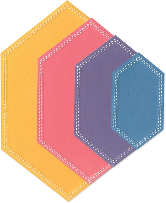 Sizzix Framelits Die Set - Stitched Hexagons by Stacey Park