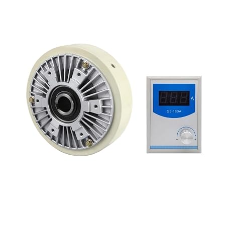 Magnetic Powder Brake Tension Controller Kit 0.6kg-40kg DC24V 6Nm-400Nm 1400rpm(Hollow and SJ-180A,6Nm 0.6KG)