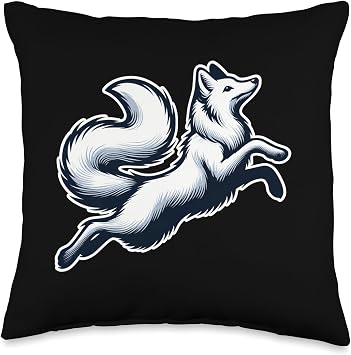 Arctic Fox Throw Pillow