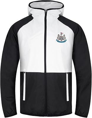 Newcastle United FC Official Gift Mens Shower Jacket Windbreaker