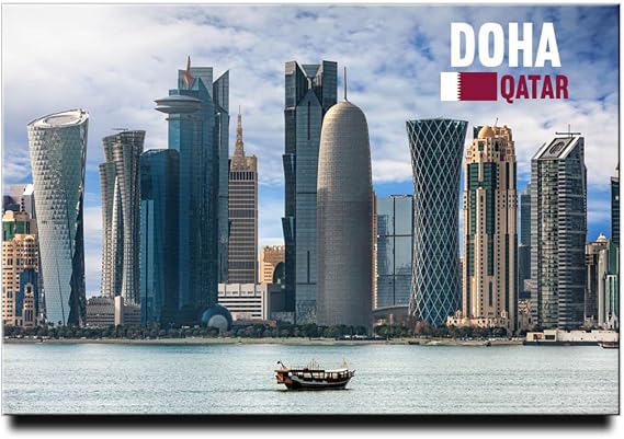 Doha Fridge Magnet Qatar Travel Souvenir