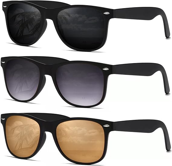 DEMIKOS Sunglasses Men Polarized Sunglasses for Mens Womens Retro Mirror Lens for Driving Fishing UV Protection