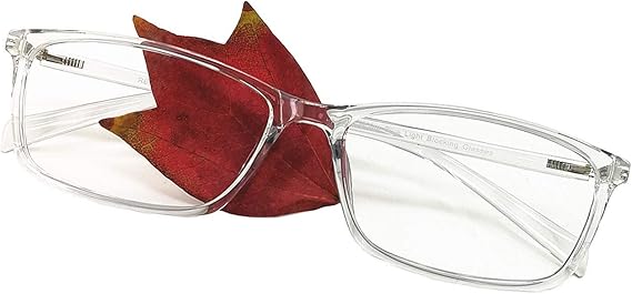 Reading Glasses 1.75 Blue Light Blocking Reader Gaming Screen Digital Eyeglasses Anti Glare Eye Strain Transparent Lens UV Light Weight for Women Men