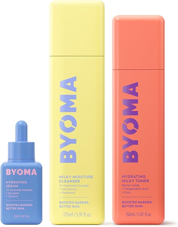 BYOMA Hydrating Trio Bundle | Milky Moisture Cleanser 175ml + Milky Toner 150ml + Hydrating Serum 30ml