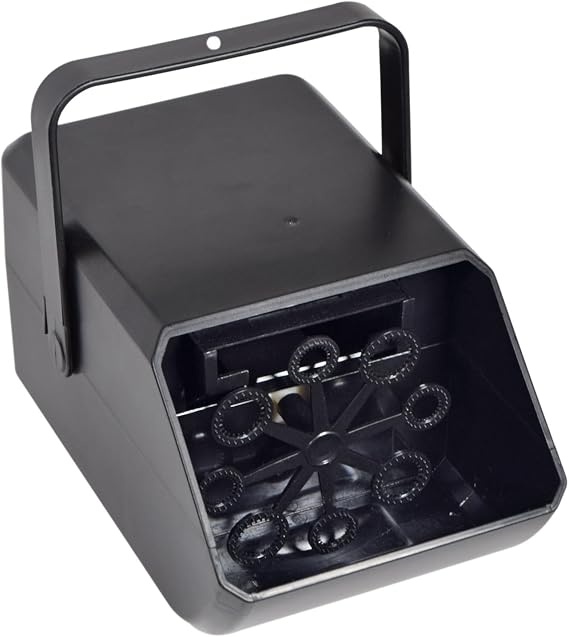 QTX | Bubble Machine USB Powered Compact Bubble Maker, 45 Mins Use From One Fill, High Bubble Output & Impressive Distribution | Lightweight & Portable | Black