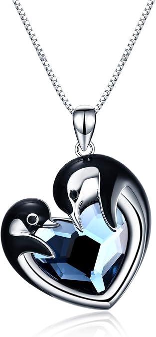 WINNICACA 925 Sterling Silver Penguin/Turtle/Phoenix/Fox Necklace for Women Jewelry Birthday Mothers Day Gifts for Mom Wife Her