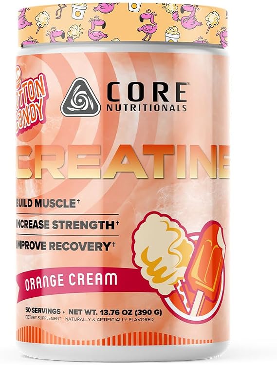 Core Nutritionals Creatine Monohydrate, Fun Sweets Cherry Berry, 50 Serv.