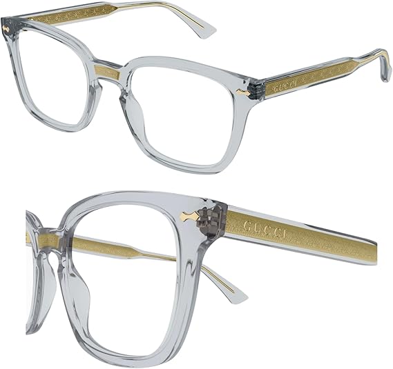 Gucci GG0184O Designer Fashion Eyeglasses Stylish Square Frame Eyewear with Luxury eSHADES Kit - Embrace Sophistication and Elegance