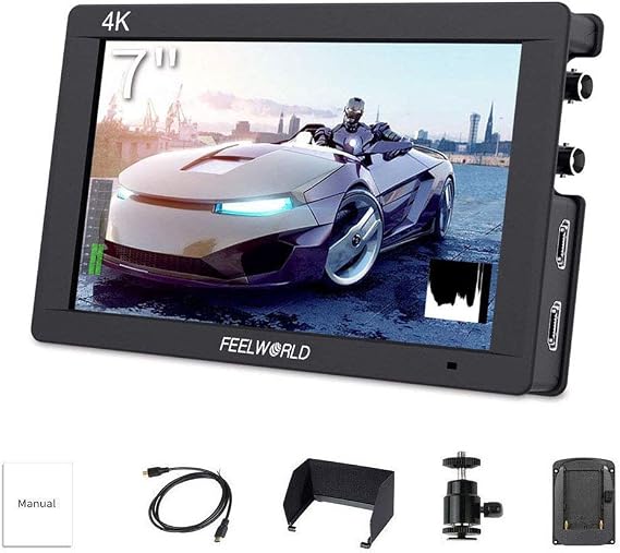 FEELWORLD FW703 7 Inch DSLR On Camera Field Monitor 3G SDI 4K HDMI Input Output Video Assist Peaking Focus IPS Full HD 1920x1200