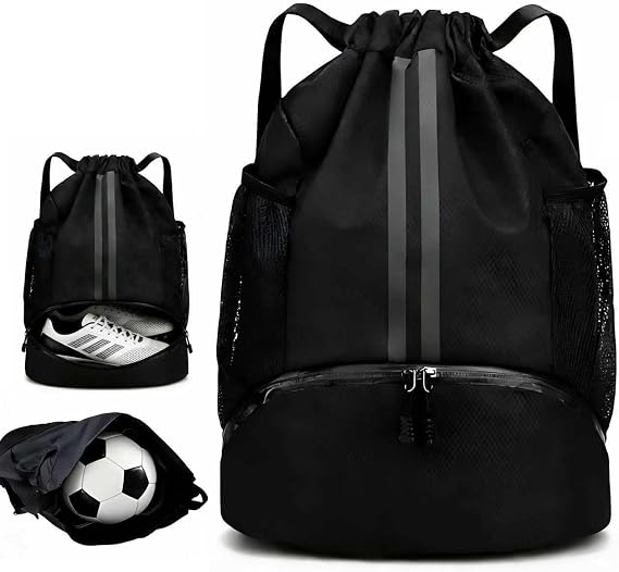 String Swimming Gym Backpack, Unisex Waterproof Drawstring Sports Ball Bag