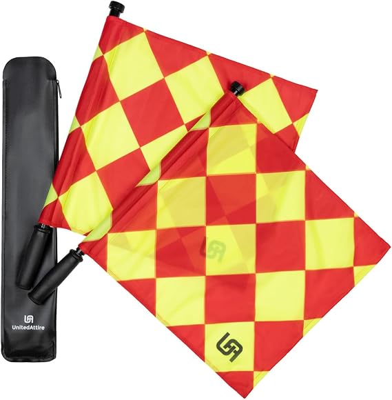 Professional Quadro Soccer Referee Flags with Flag Case