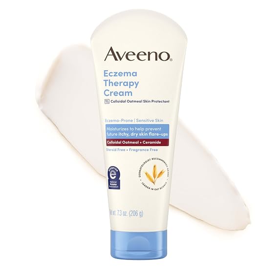 Aveeno Eczema Therapy Daily Moisturizing Body Cream, Fragrance-Free, 7.3 oz