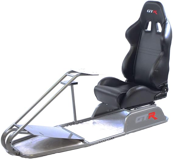 GTR Simulator - GTS Model with Adjustable Racing Seat - Driving Racing Simulator Cockpit with Gear Shifter Mount