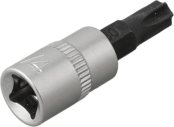 for Torx Socket Bit 1/4 Inch Drive T8-T40 Star Screwdriver Bits Chrome Vanadium Steel, for Factory Repair Shop Home Furnishing Work Silver Black 1pc(for t30)