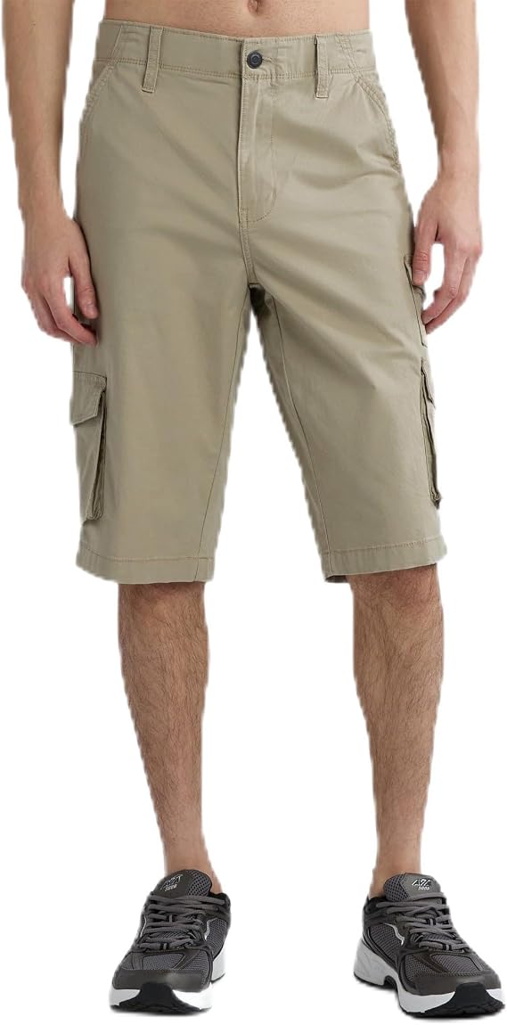 George Men's Messenger Longer Length | Cotton Fabric | Relaxed Fit Cargo Shorts