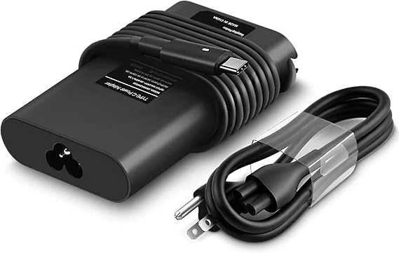 HBONY 45W USB C Laptop Charger Compatible with Dell XPS 13 9333 9360 9365 9370 9380 9310 9343 Inspiron 5482 Latitude 7390 2in1 7275 7370 5175 5285 5290,LA45NM150 HA45NM180 Type C AC Adapter Power Cord