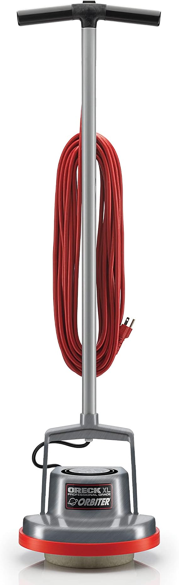Oreck Commercial Orbiter Hard Floor Cleaner Machine, Multi-Purpose Floor Cleaning, Random Orbital Drive, Wide Cleaning Path, 50-Foot Long Cord, ORB550MC, GrayRed