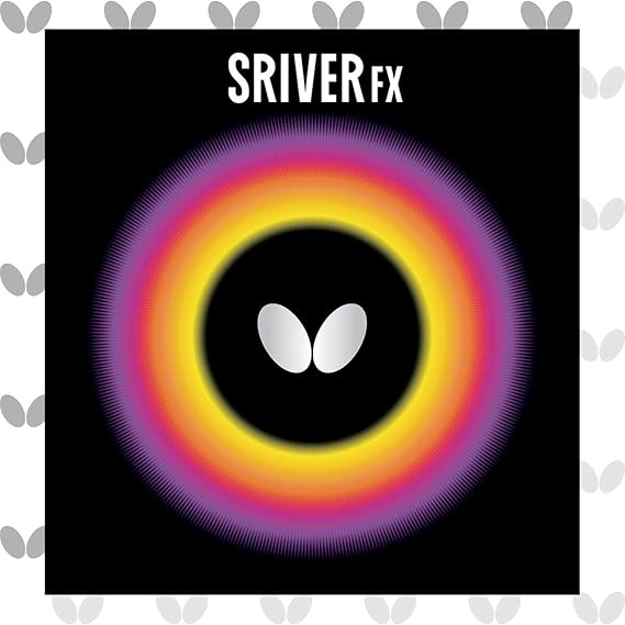 Butterfly Sriver FX Table Tennis Rubber | 1.9 mm, 2.1 mm, or 2.3 Sponge Thickness Options | Red or Black | 1 Inverted Table Tennis Rubber Sheet | Professional Table Tennis Rubber