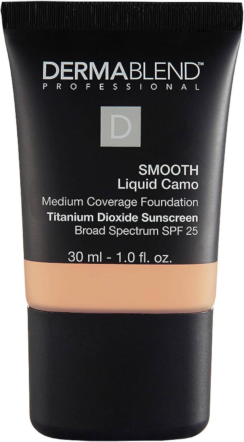 Dermablend Smooth Liquid Camo Foundation SPF 25-24 Hour Hydration - Buildable, Smoothing Coverage - Never Cakey Or Masky - Ideal For Normal, Dry, And Dehydrated Skin - 25N Natural - 30 ML