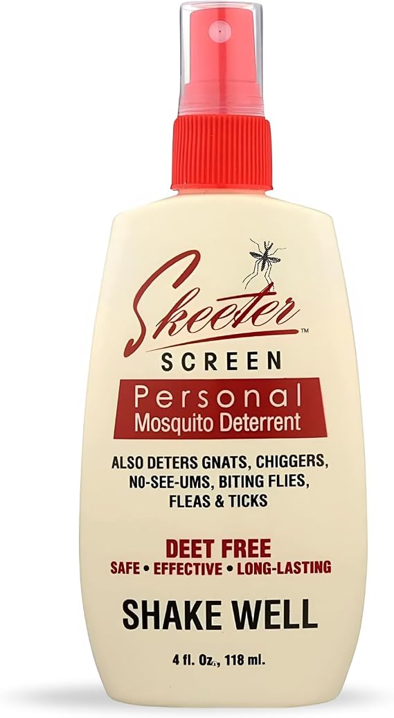 Skeeter Screen Mosquito Deterrent Spray - 4 Fl Oz Pump Bottle