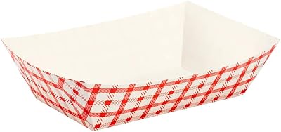 Karat Paper Food Trays Disposable [2.5 LB - 500 ct] Sturdy Food Boats, Leak Resistant | Ideal for Snacks, Nachos and Finger Foods