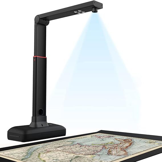 A2/A3 Large Format Camera Scanner, 23MP Book/Document Scanner, Auto-Flatten & Fingerprint Removal Technologies, PC/Mac Compatible