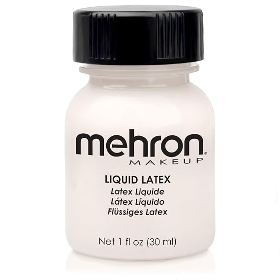 Mehron Makeup Liquid Latex - 1 oz CLEAR, Special FX Adhesive