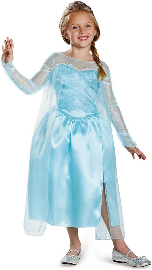 Disney's Frozen Elsa Snow Queen Gown Classic Girls Costume, Small/4-6x