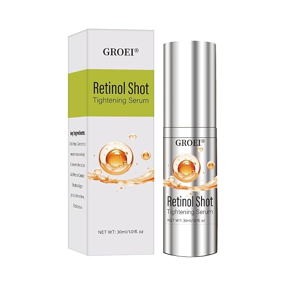 Retinol Serum for Face, 0.1% Retinol & Multi-Peptide Skin Booster Serum, Lightweight & Non-Sticky Wrinkle Serum for Fine Lines & Pore Minimizing, Unscented Facial Serum, 30ml