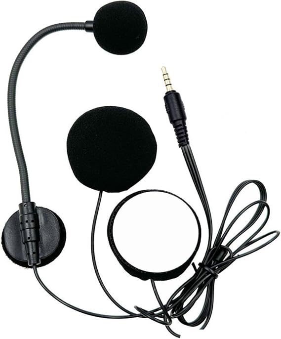 Stereoed Earphones Headsets Microphone Helmets Speaker Earphone Intercom Mic 3.5mm Straight Head for Motorcycle Helmets Half Cover Helmets Headphones Mic