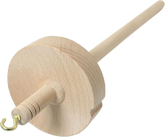 XGNG Spindle Tool Crocheting Spin Spinning Wheel Drop Spindle Top Whorl Yarn Spinner or Yarn Making Hand Carved Wooden Spindle Tool
