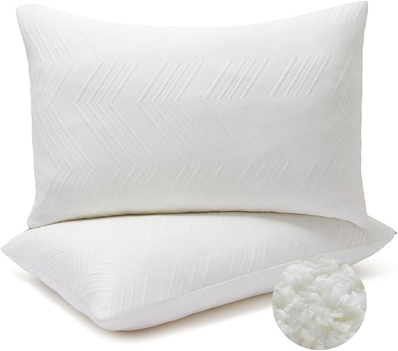 Cooling Bamboo Memory Foam Pillows for Side Back Stomach Sleepers