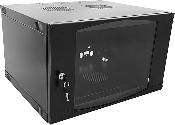9U Wall Mount Network Server Cabinet Rack Enclosure Plexiglass Door Lock 450mm Deep (9U)