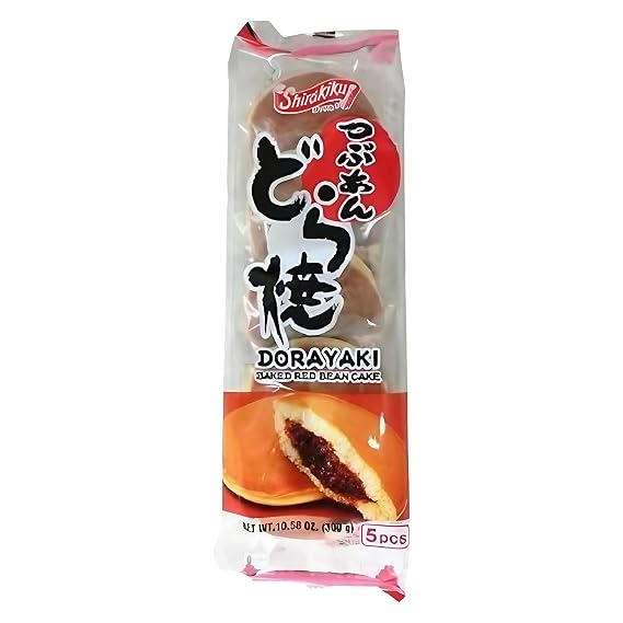 Shirakiku Dorayaki Red Bean Japanese Snacks Mini Red Bean Pancakes from Japan Sweet Asian Snacks, Popular Japanese Treat, 10.58 oz (Pack of 1)
