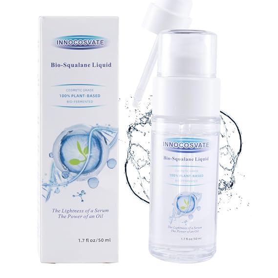 100% Plant-Based Squalane Oil Bio-Fermented Skin Barrier Repair Serum, Anti-Aging Moisturizer, Non-Greasy Hydration for All Skin Types