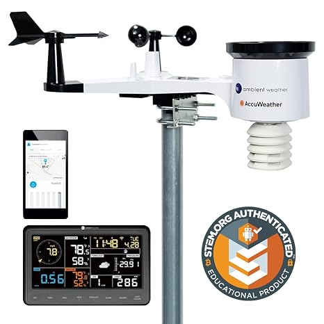 AccuWeather WS-2902 Ambient Weather Station | New Users Receive a 3-Month Subscription to Premium+ on the AccuWeather App