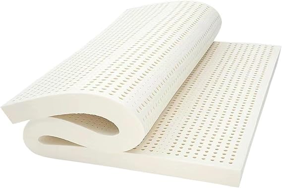 100% Natural Latex Mattress Topper 3 Inch Soft Comfortablenatural Latex Mattress Mattress Topper with Removable and Washable Inner/Outer Cover,A,200cm*200cm