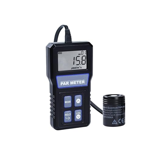 Light Meters, Reef Aquarium IP68 Waterproof Sensor Digital Full-Spectrum Reef Tank PAR Meter PPFD Tester(PAR-414)