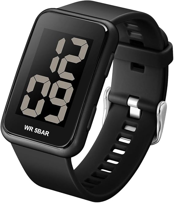 Mens Digital Watch Large Display Womens Waterproof Watches for Men | Large numbers wristwatch, Waterproof digital watch, Big face square watches for men, Easy reader for seniors,Gift for Elderly
