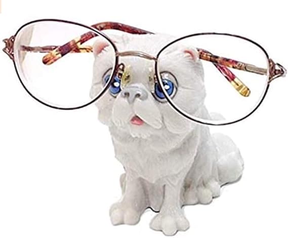 Distinctive Designs White Persian Longhair Cat Breed Novelty Eyeglass Holder Stand