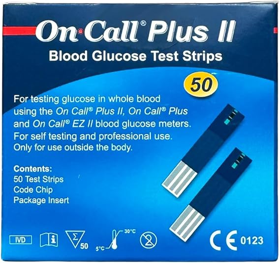 On Call Plus Blood Glucose Test Strips (50 Test Strips)