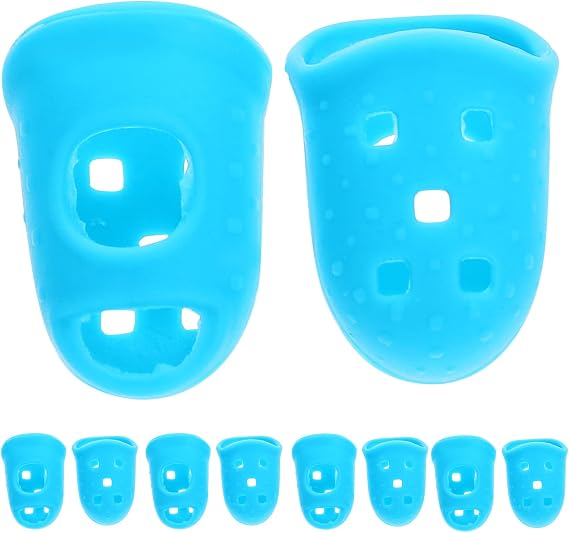 EXCEART Guitar Finger Protectors 10 Pcs Silicone Finger Guards for Guitar and Ukulele Fingertip Protector Size Xs Comfortable Practice Accessory for Beginners