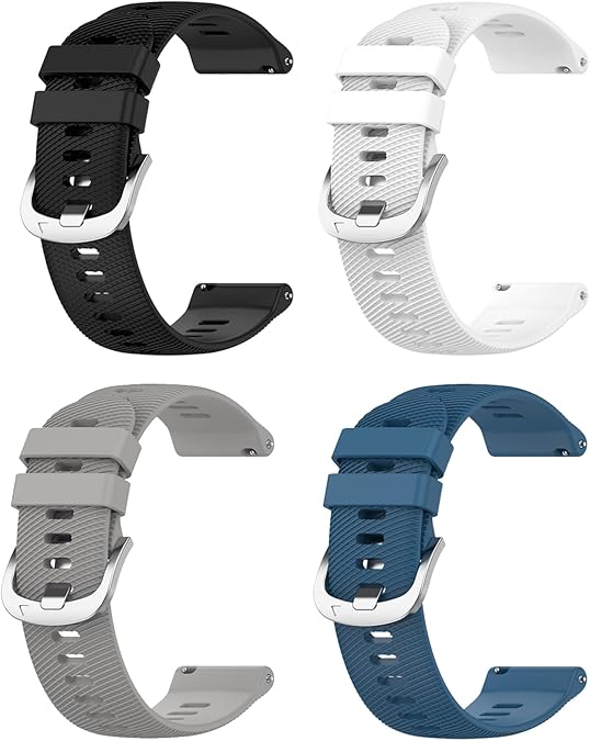 4 Pack Silicone Bands Compatible With COROS Pace 3/4,COROS Pace Pro/Apex 2 PRO/Apex PRO/Apex 4 42mm,Sports Beathable Silicone Replacement Watch Strap for Men Women