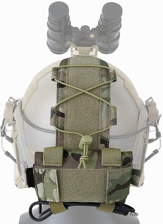 KRYDEX Tactical Helmet Battery Pouch Counterweight Pouch Helmet Battery Pack Balance Weight Bag with Hook&Loop for Tactical Helmet